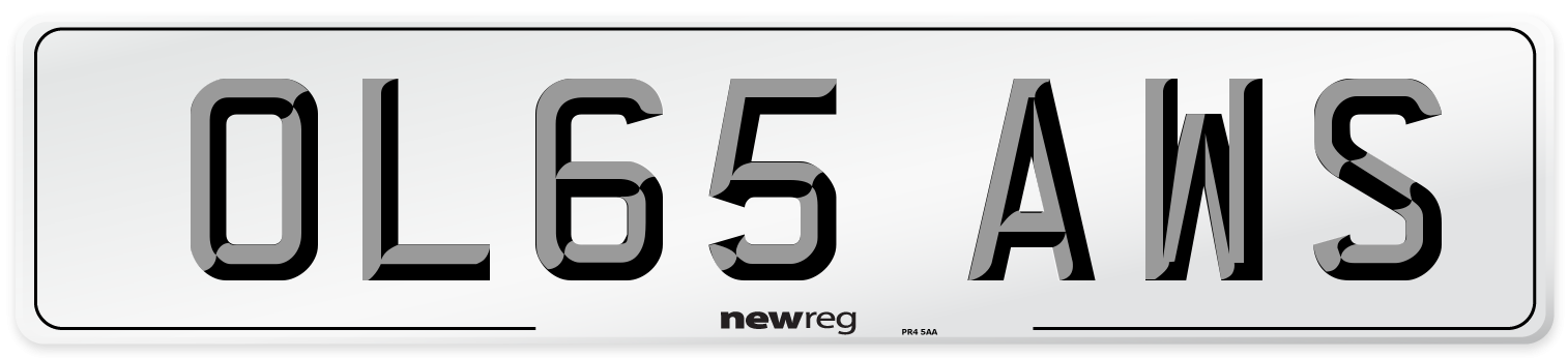 OL65 AWS Number Plate from New Reg